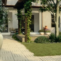 Proiectare grădină cu plan vizual 3D. 