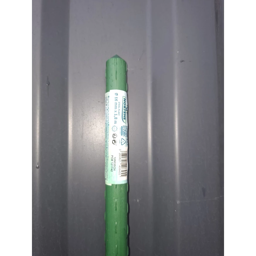 STEEL PLAST Tutor din oțel cu înveliș din plastic 15,5 mm x 1,8 m